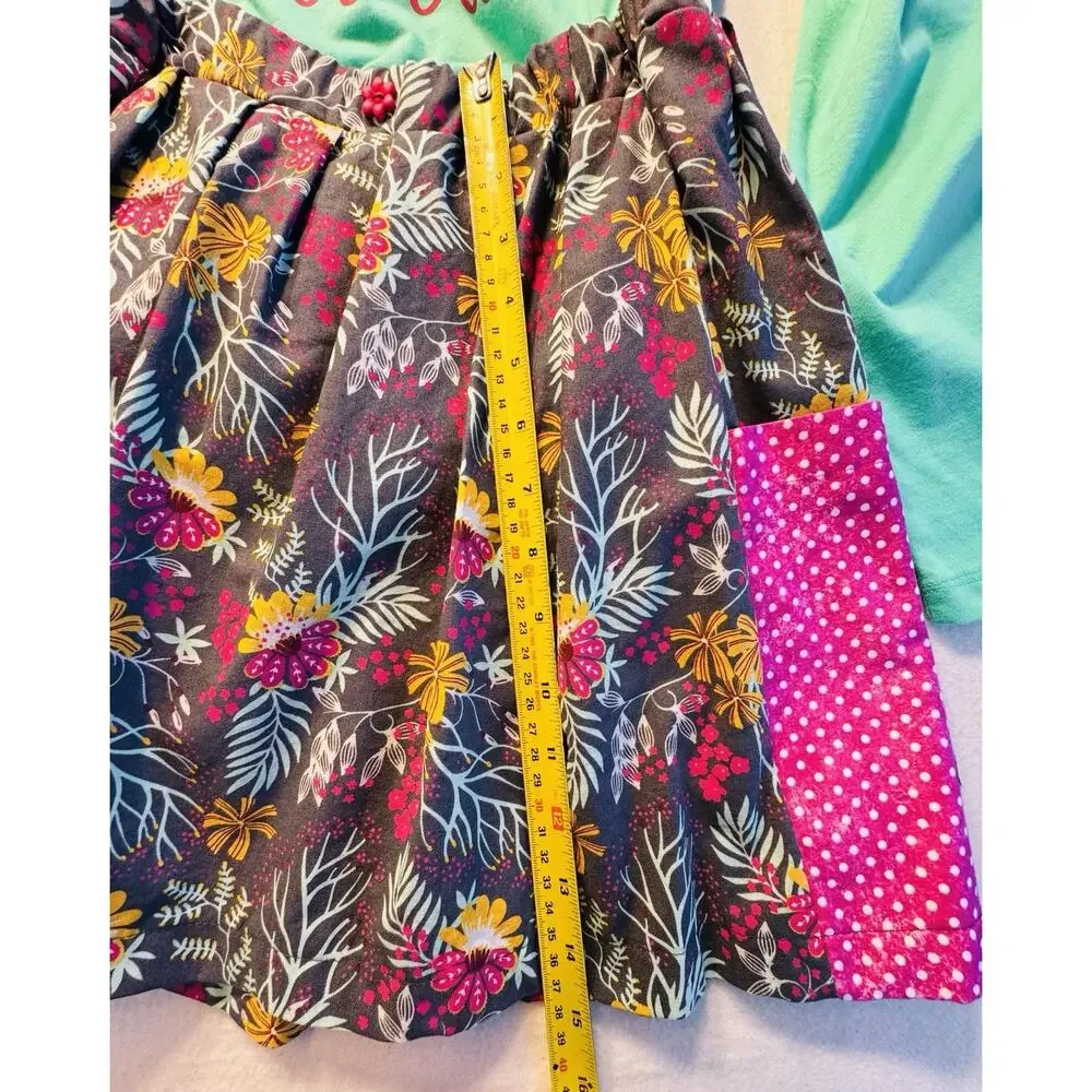 Handmade Flowers, Inside‎ Pockets Skirt With A Shirt From Faded Glory Size10/12